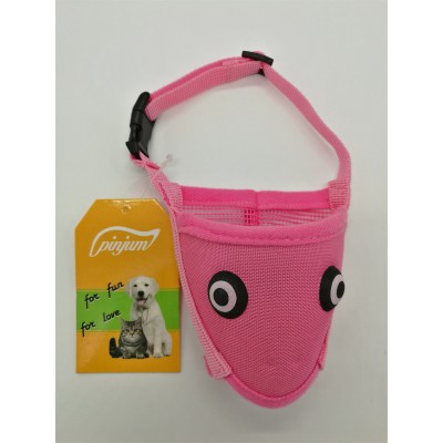 pinjum Dog Puppy Pet Cute Muzzle Anti-bite Mouth Covers Set Masks Anti-picking Mouth Set-Pink