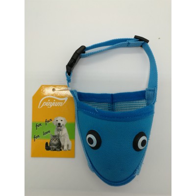 pinjum Dog Puppy Pet Cute Muzzle Anti-bite Mouth Covers Set Masks Anti-picking Mouth Set-Blue